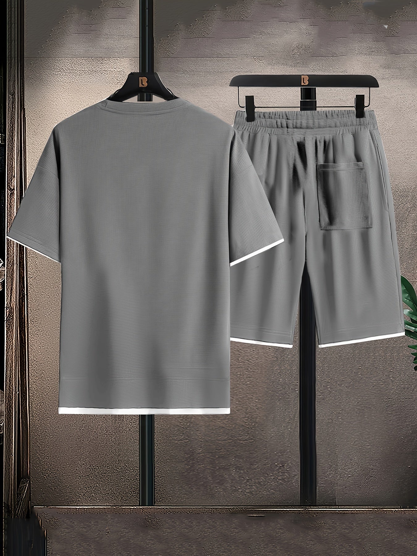 WAFFLE LOUNGE SET FOR MEN