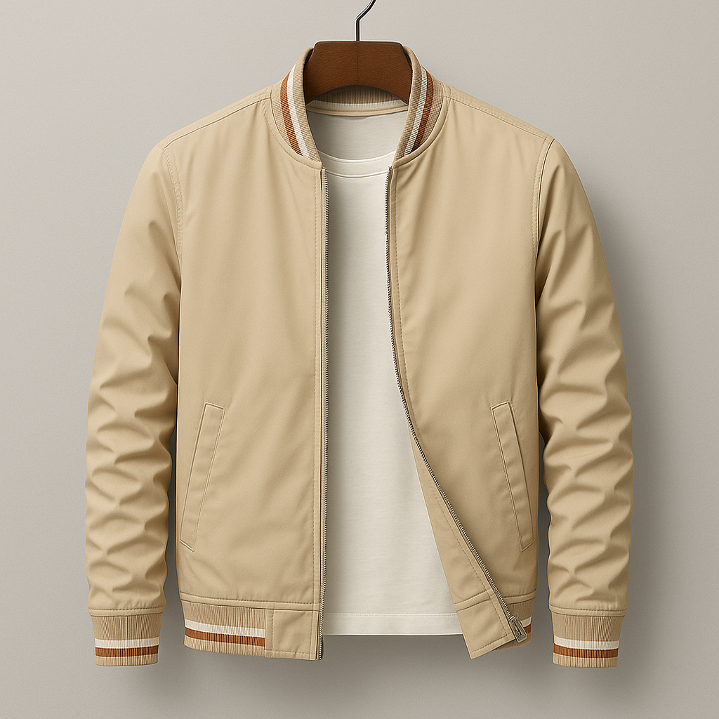 RIBBED BOMBER JACKET FOR MEN