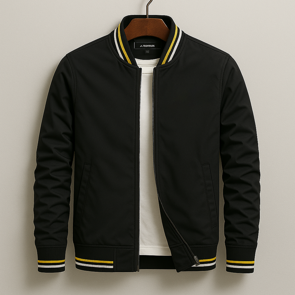 RIBBED BOMBER JACKET FOR MEN