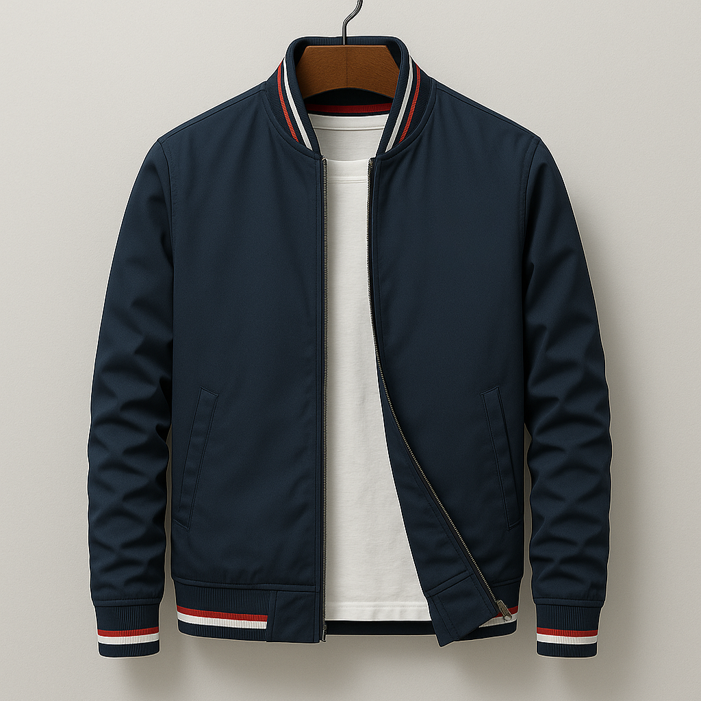 RIBBED BOMBER JACKET FOR MEN