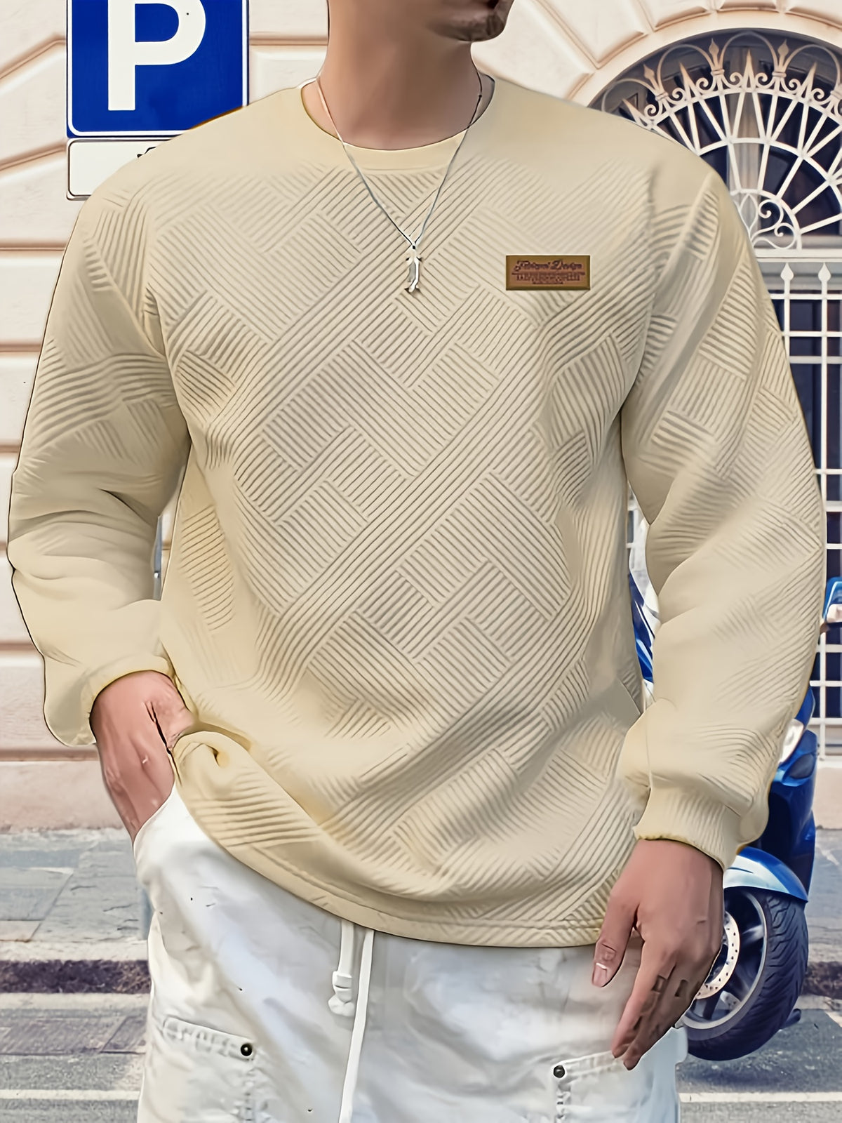 HEAVYWEIGHT JACQUARD SWEATSHIRT FOR MEN