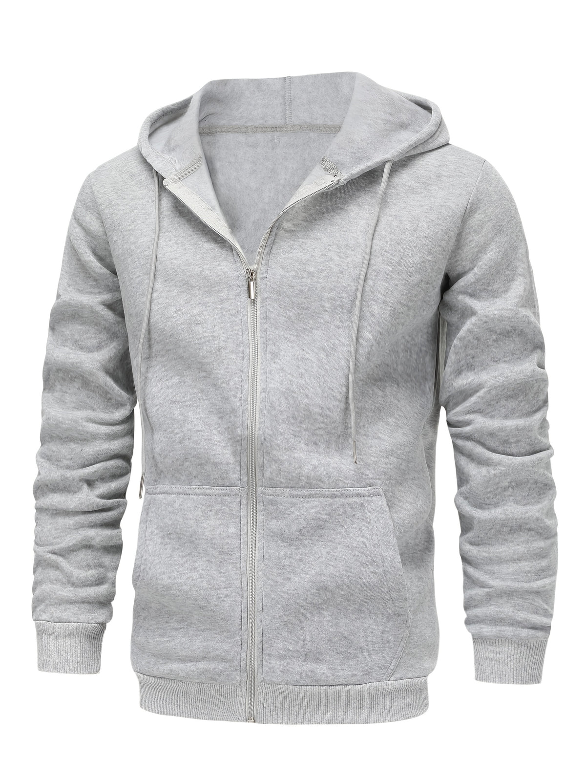 SOLID ZIP HOODIE FOR MEN