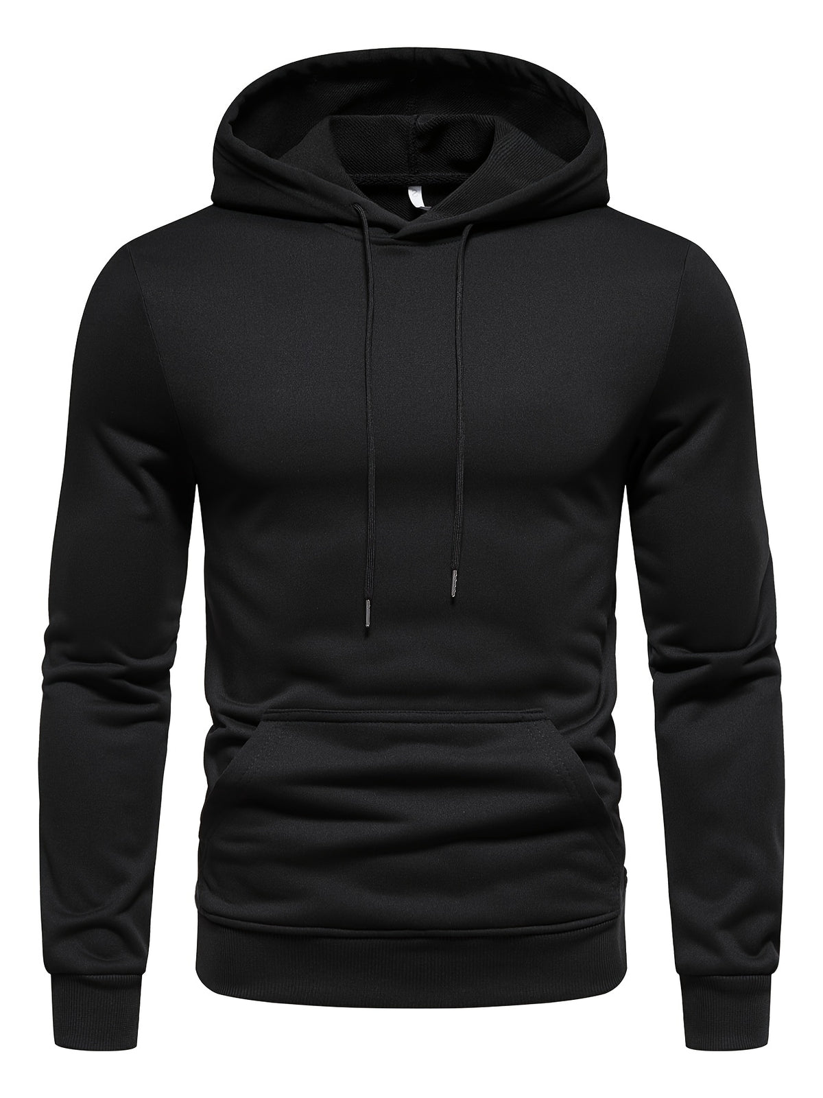 SOLID DRAWSTRING HOODIE FOR MEN