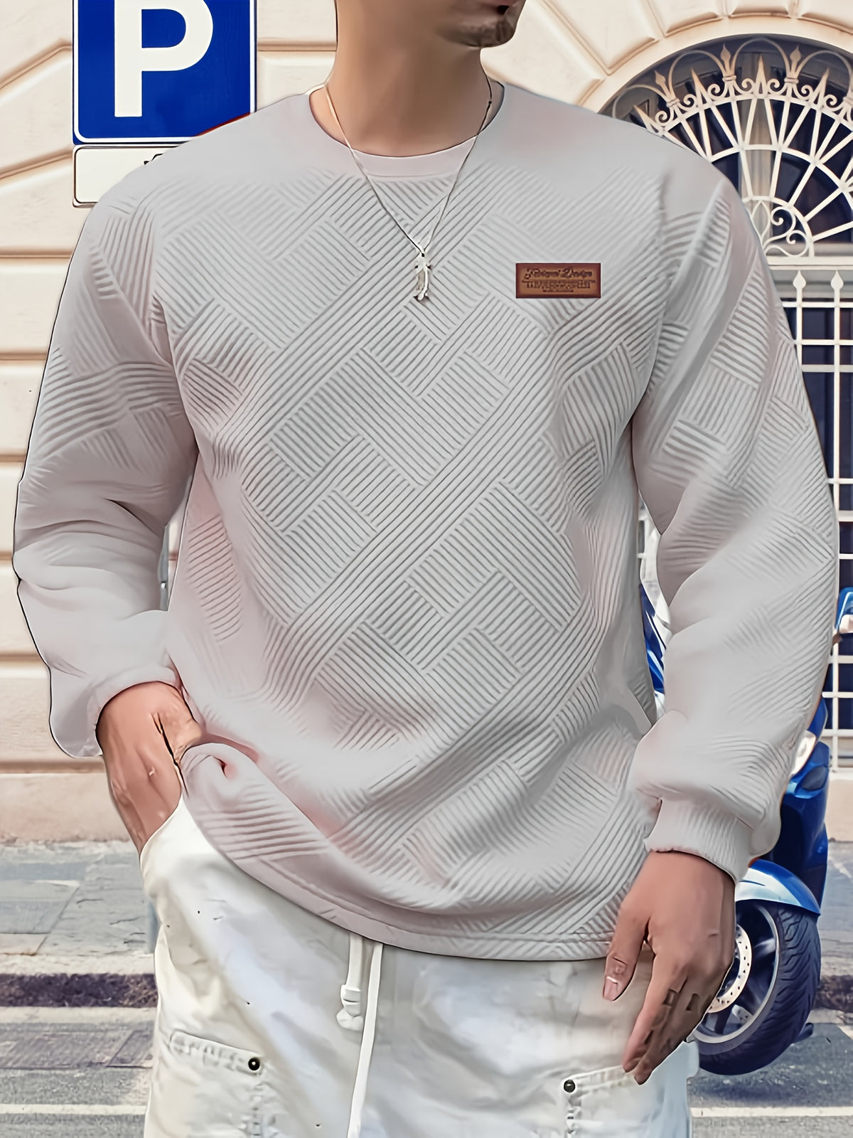 HEAVYWEIGHT JACQUARD SWEATSHIRT FOR MEN