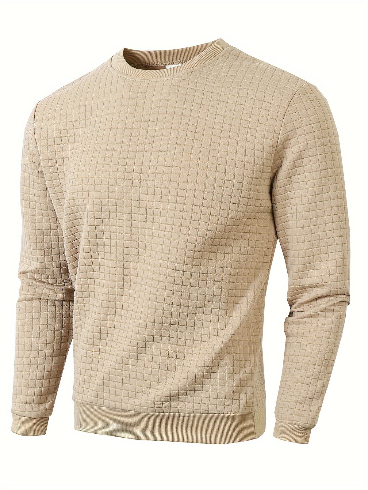 PLAID CREW NECK SWEATSHIRT FOR MEN