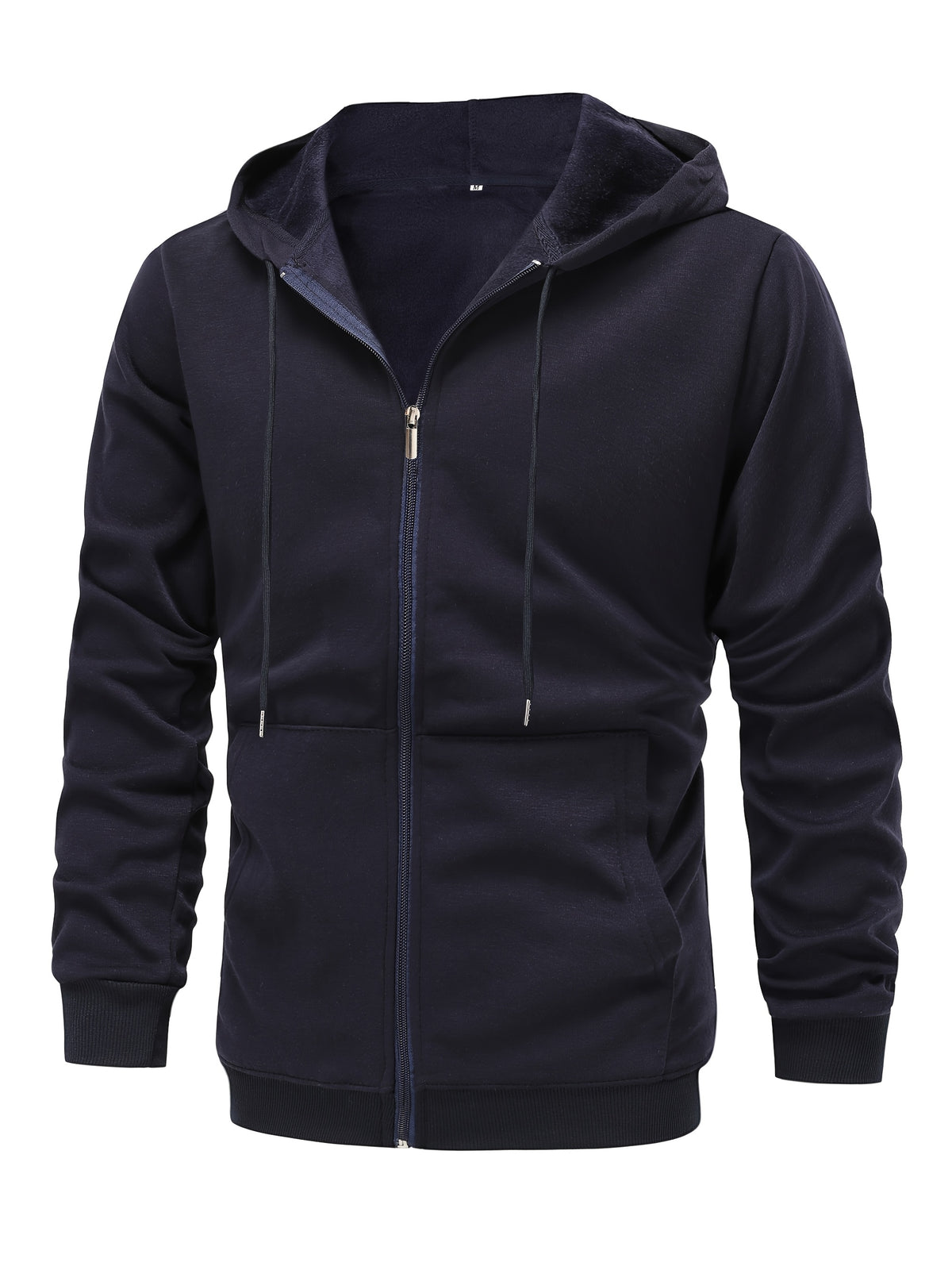 SOLID ZIP HOODIE FOR MEN
