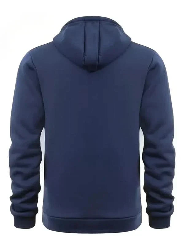 HALF ZIP HOODED SWEATSHIRT FOR MEN