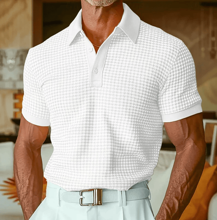TEXTURED CHECK POLO SHIRT FOR MEN (VIP)