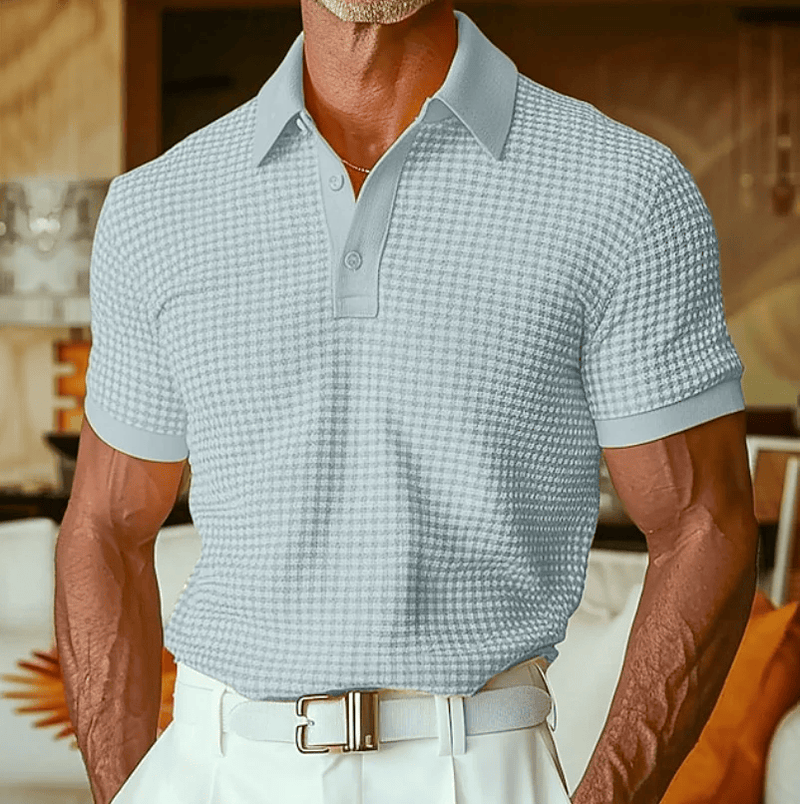 TEXTURED CHECK POLO SHIRT FOR MEN (VIP)