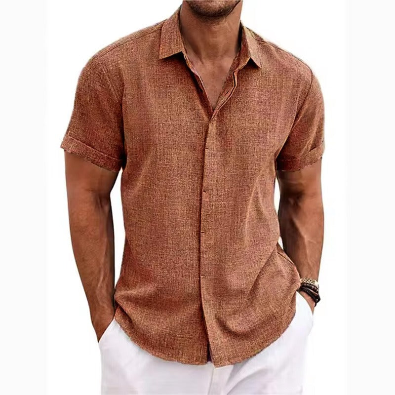 STRUCTURED SHORT SLEEVE SHIRT FOR MEN