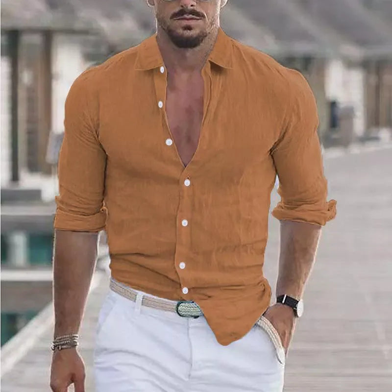 LAPEL COLLAR SHIRT FOR MEN