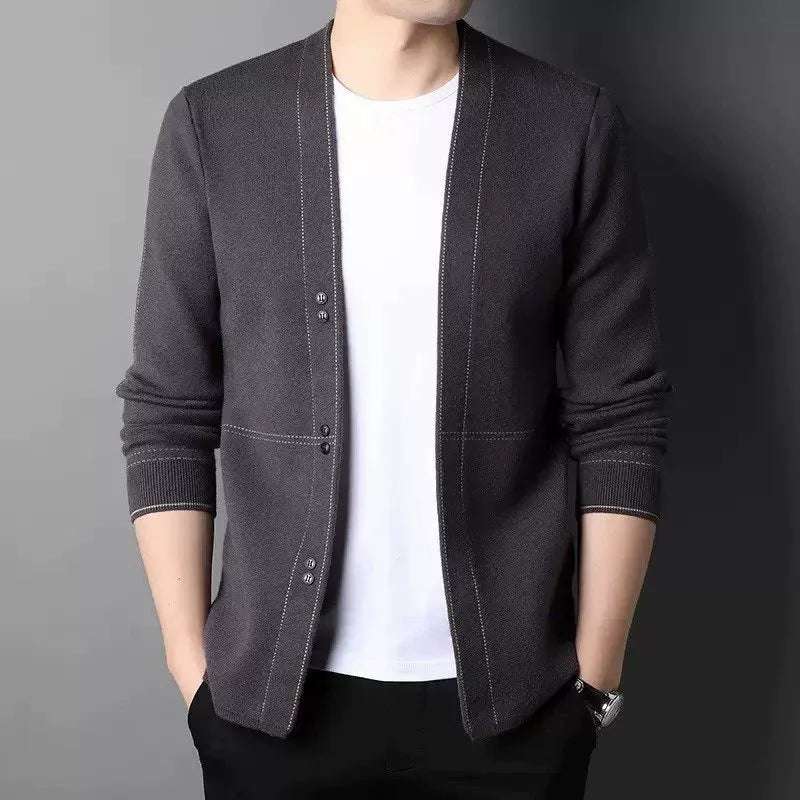 KNIT WOOL CARDIGAN FOR MEN