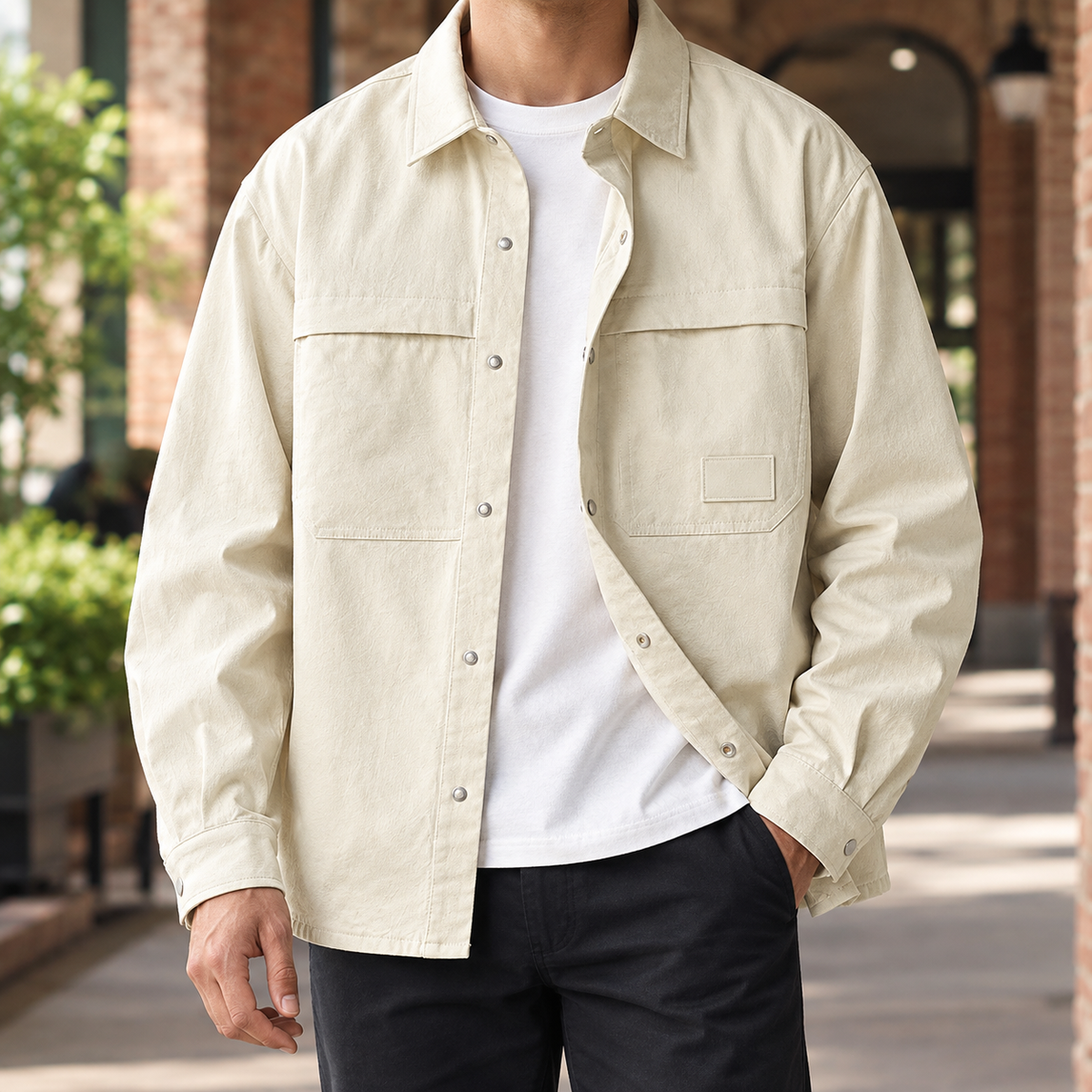 UTILITY SNAP BUTTON OVERSHIRT FOR MEN (VIP)