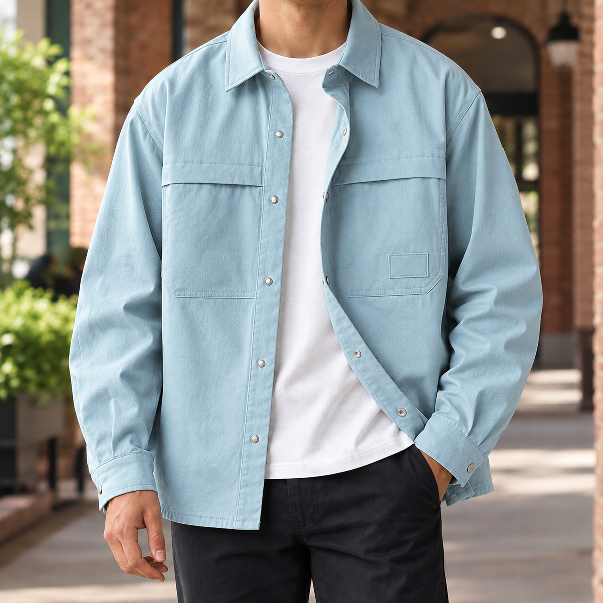 UTILITY SNAP BUTTON OVERSHIRT FOR MEN (VIP)