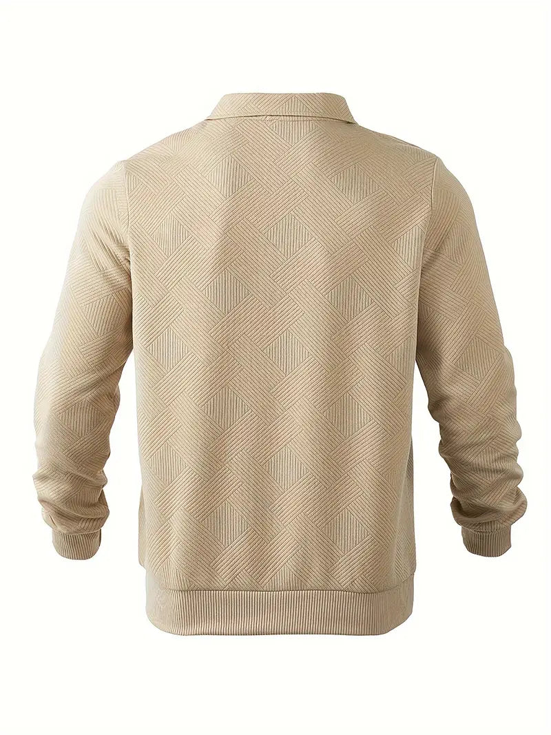 GEOMETRIC KNIT PULLOVER FOR MEN