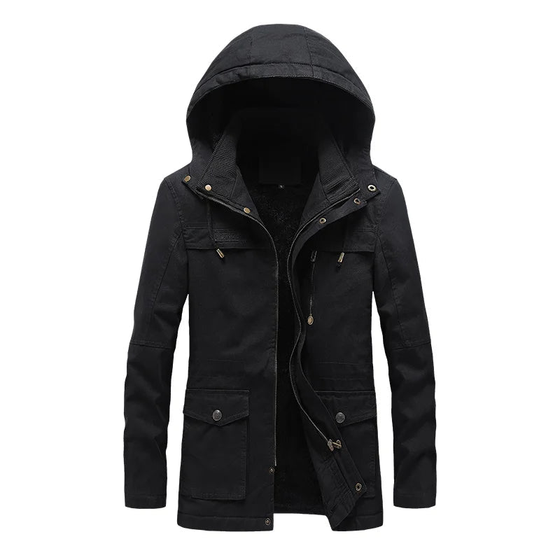 COTTON ZIP FRONT JACKET FOR MEN
