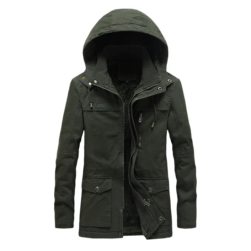 COTTON ZIP FRONT JACKET FOR MEN