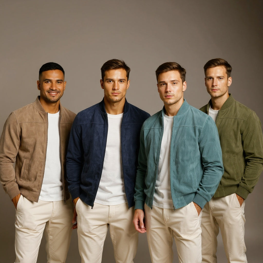 HARRISON OF CALIFORNIA | MENS SUEDE BOMBER JACKET