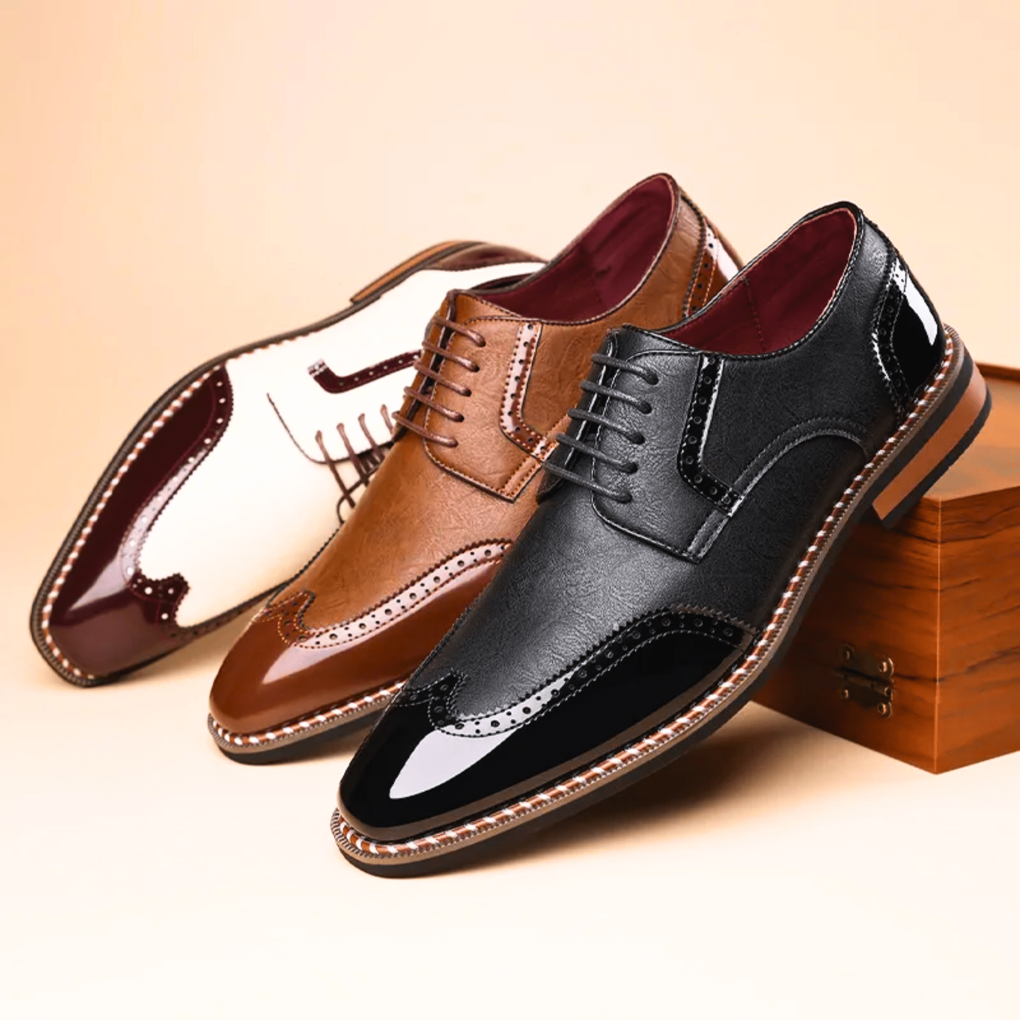 BICOLORED SHOES FOR MEN