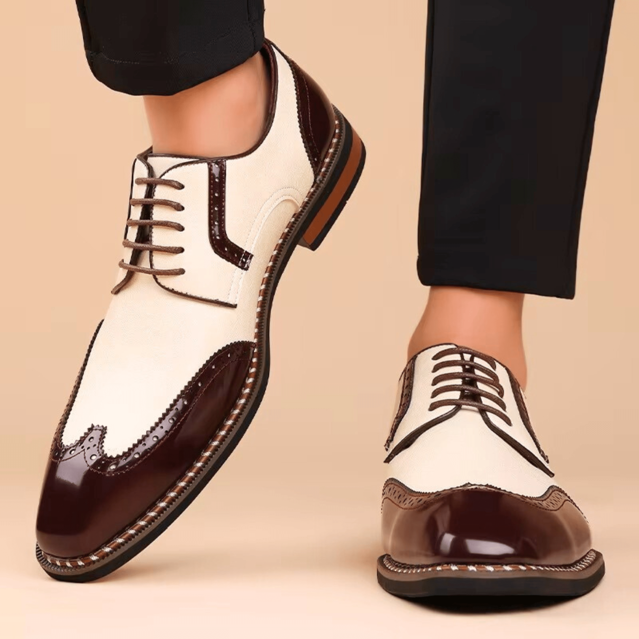 BICOLORED SHOES FOR MEN